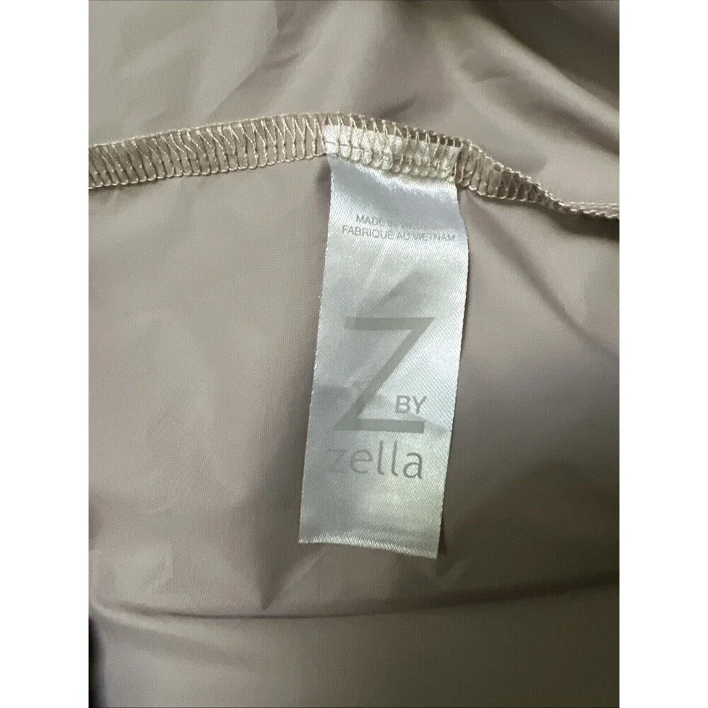 Z by Zella Windbreaker Waterproof Jacket SZ L Gold Chic Athleisure Sports Casual - Picture 7 of 9